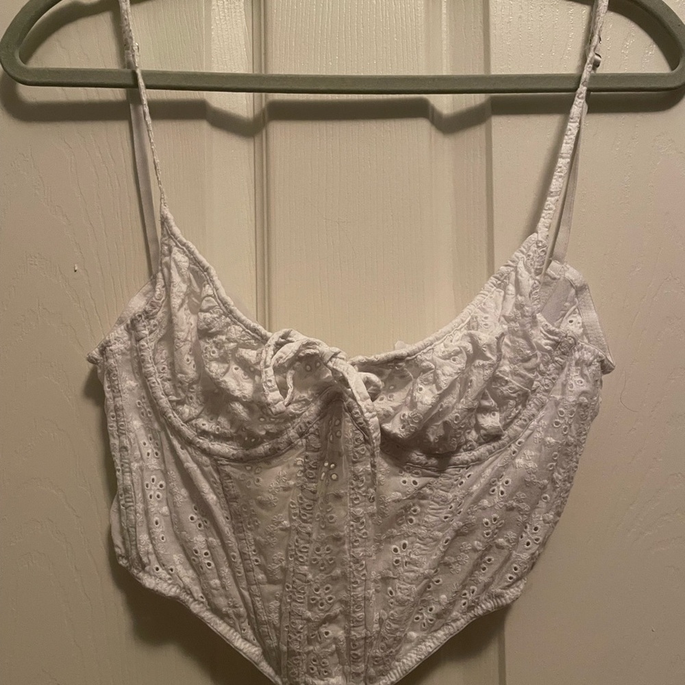Urban Outfitters Out From Under White Corset Top Size M